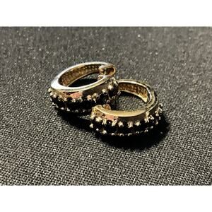 Ross Simons Sapphire Huggies Earrings 925 Vermeil